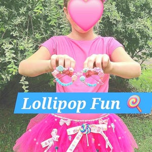 Tuturok met lollythema, snoeprok dames/kinderen, jurk Candyland