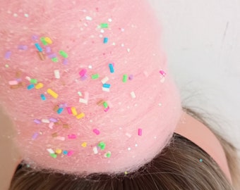 Customizeable Cotton Candy Headband, Candy Hairpiece, Upside  display picture 1