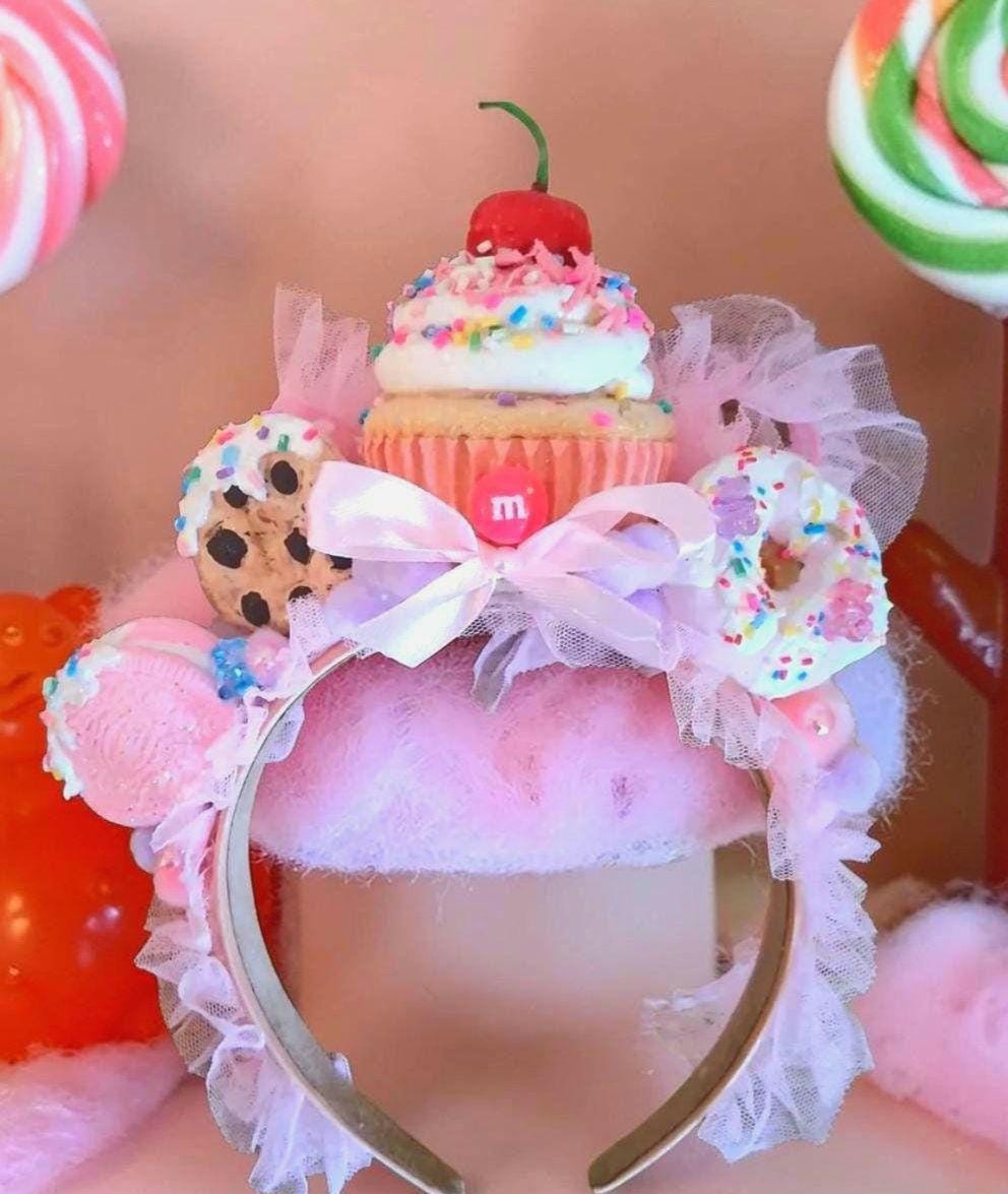 Happy Cakesカチューシャ Sweet Themed Headpiece, Cupcake and Cookie Headband/crown