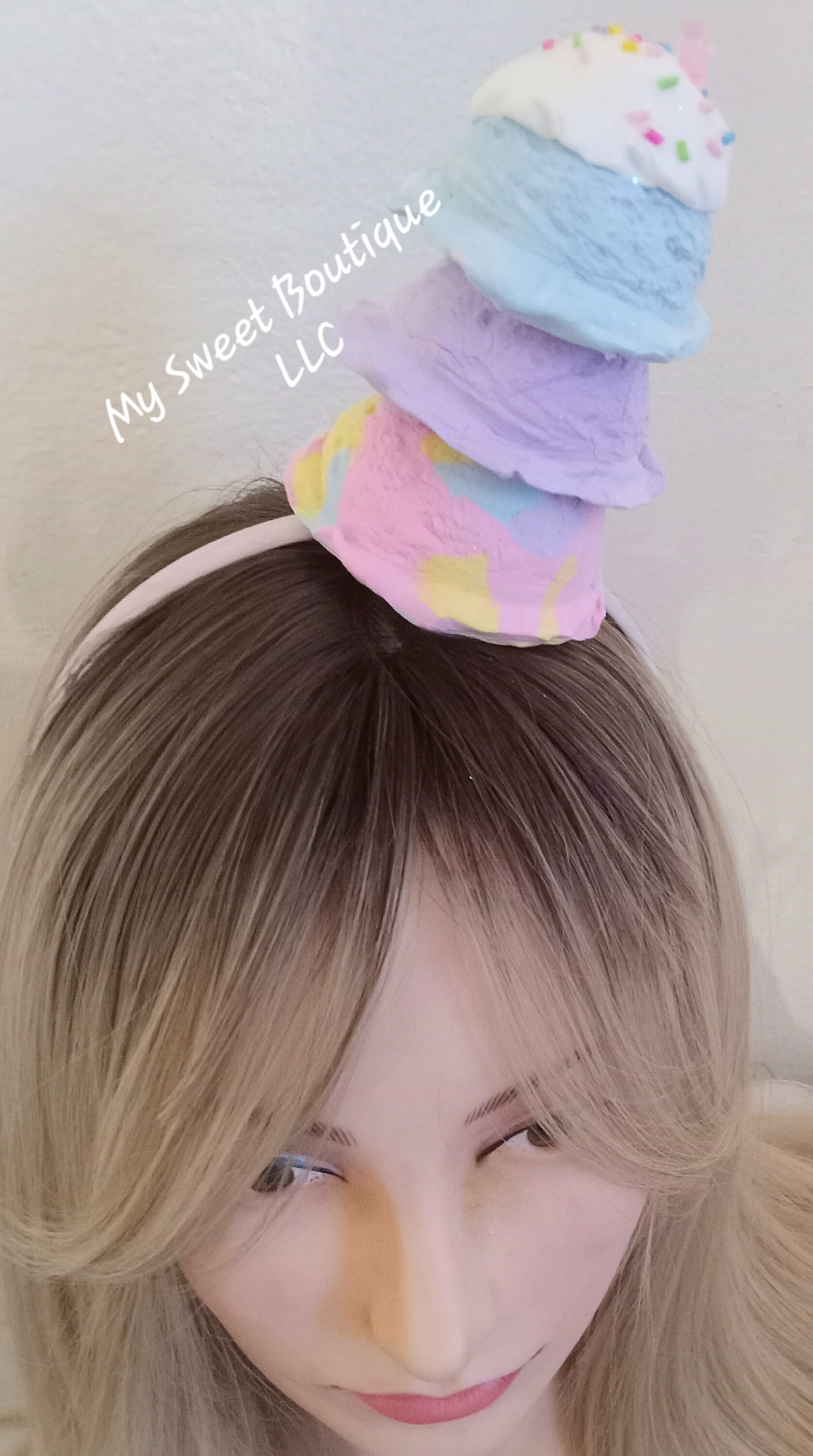 Ice Cream Scoop Headband/fascinator Ice Cream Dress Up Ice Etsy
