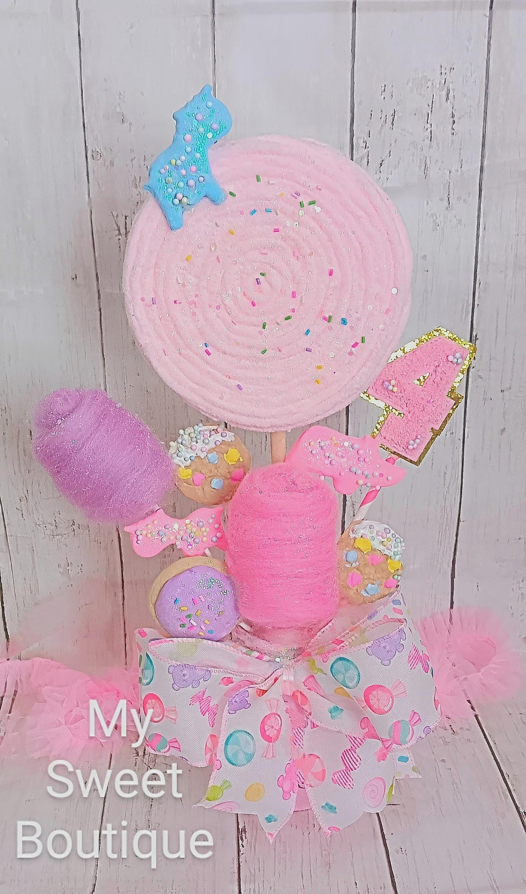Candyland Centerpiece with Animal Cookies