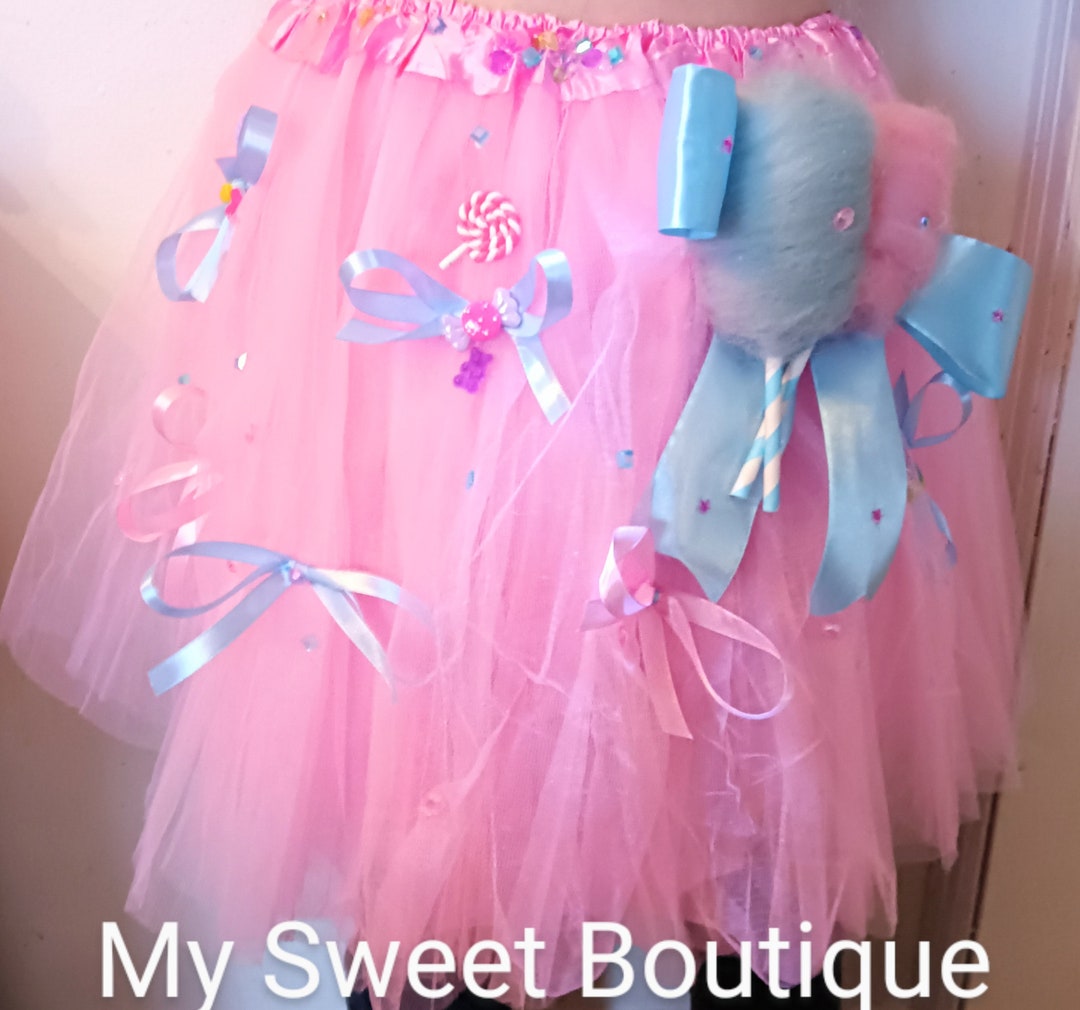 Funtasia Too Girls Pink Candy Canes Skirt with Ruffle Collar Top