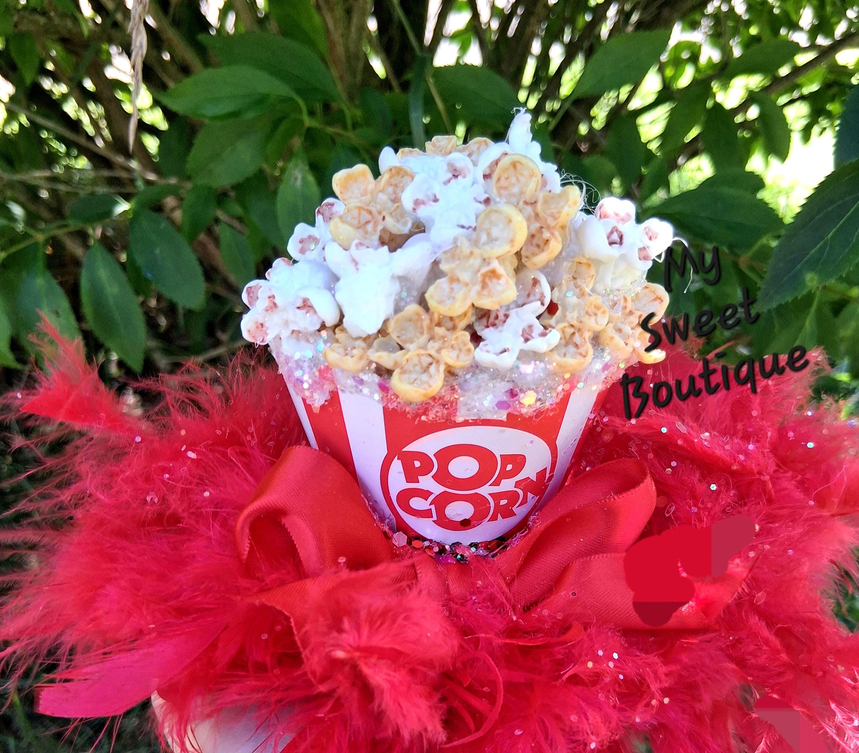 Popcorn Ohrringe Haarreif Popcorn Kostüm Für Damen – 3-teiliges Set Mit Rot-weißem Rockabilly-Rock, Ohrringen & Haarreif, Für Karneval & 50er Party