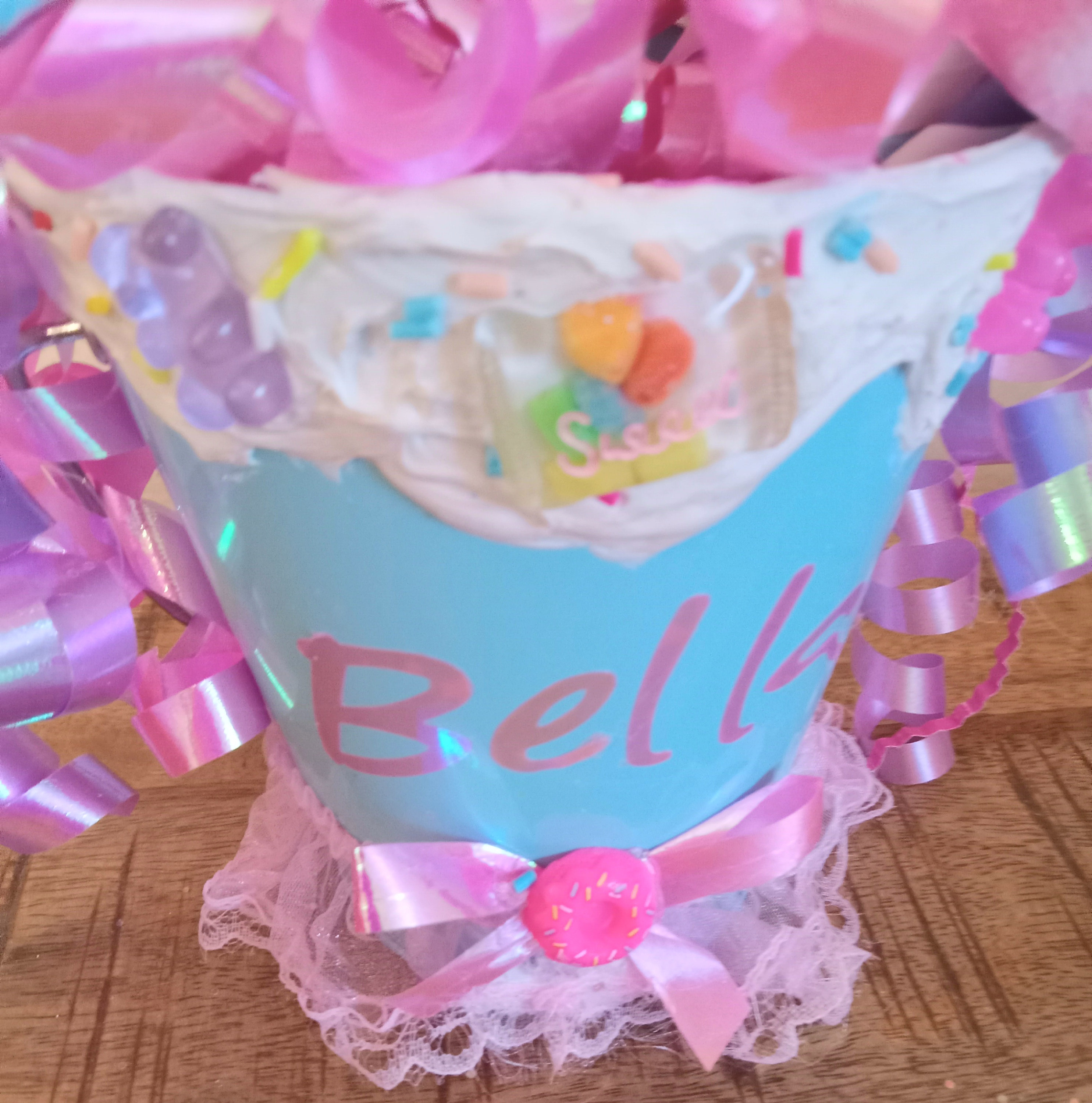Personalized Candyland Themed Centerpiece