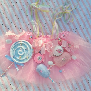 Outfit/rok met snoepthema dames/kinderen, Candyland-jurk, lollyrok
