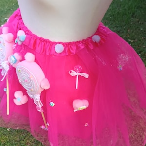 Custom Hologram Lollipop Sprinkles Top Skirt