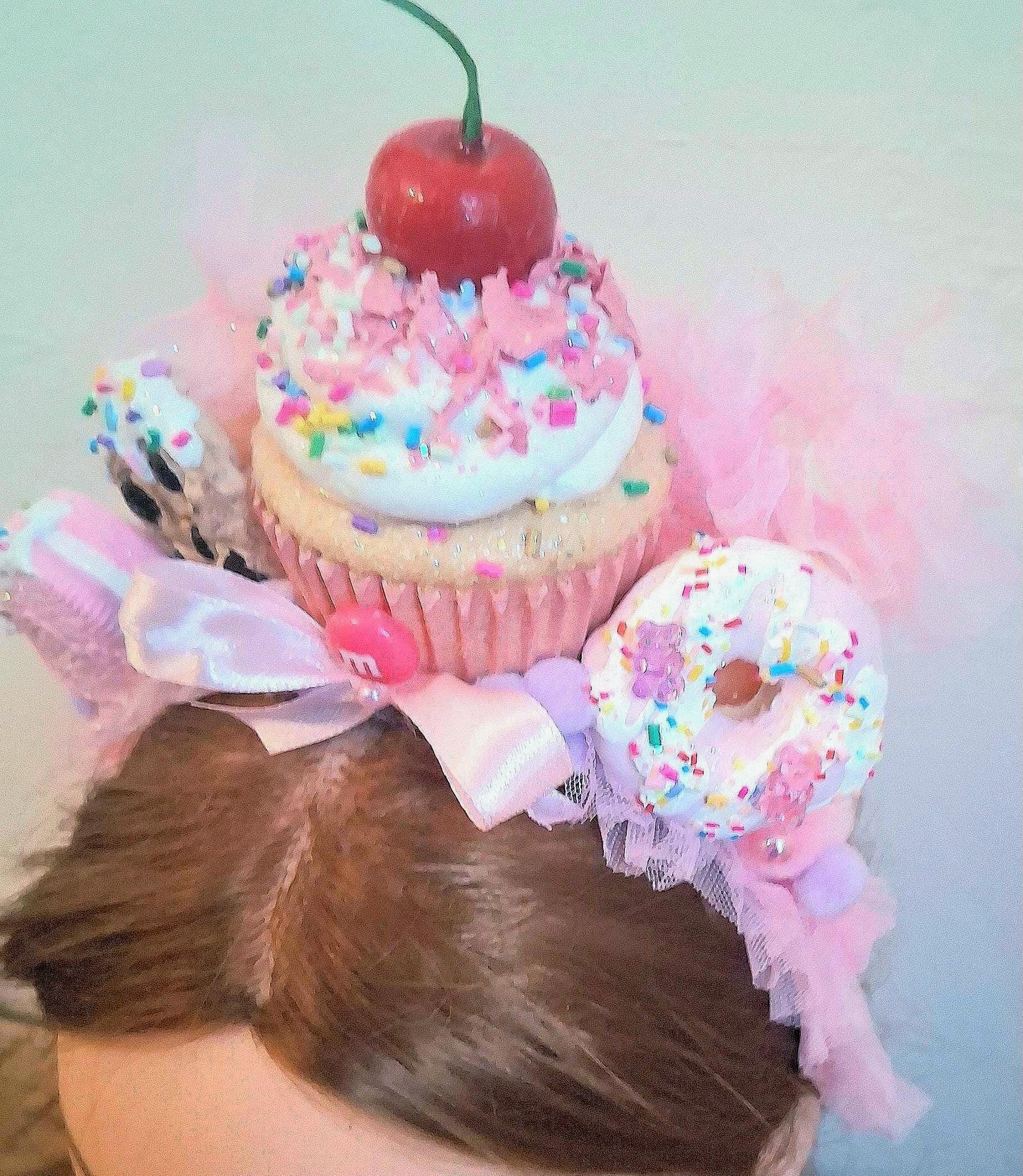 Sweet Themed Headpiece, Cupcake and Cookie Headband/crown