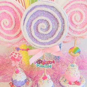 Tall/Large Lollipop props/Decorations, Candyland decor, Candy party Centerpiece, Fake lollipop stand