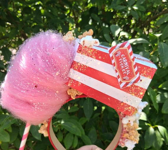 Spilling Popcorn/carnival Headband, Cotton Candy Hairpiece  display picture 1