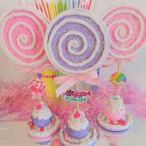 Fake Lollipop Stand, Faux Lollipop decorations, Candy photo props, Candyland Party decor/Event Decor