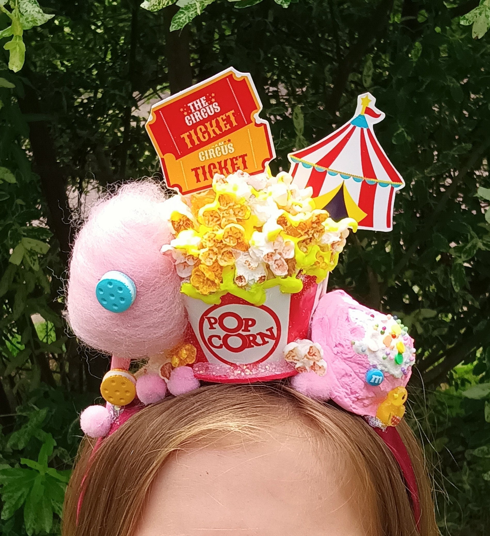 Carnival/circus Themed Headpiece, Popcorn Headband, Carnival Tiara