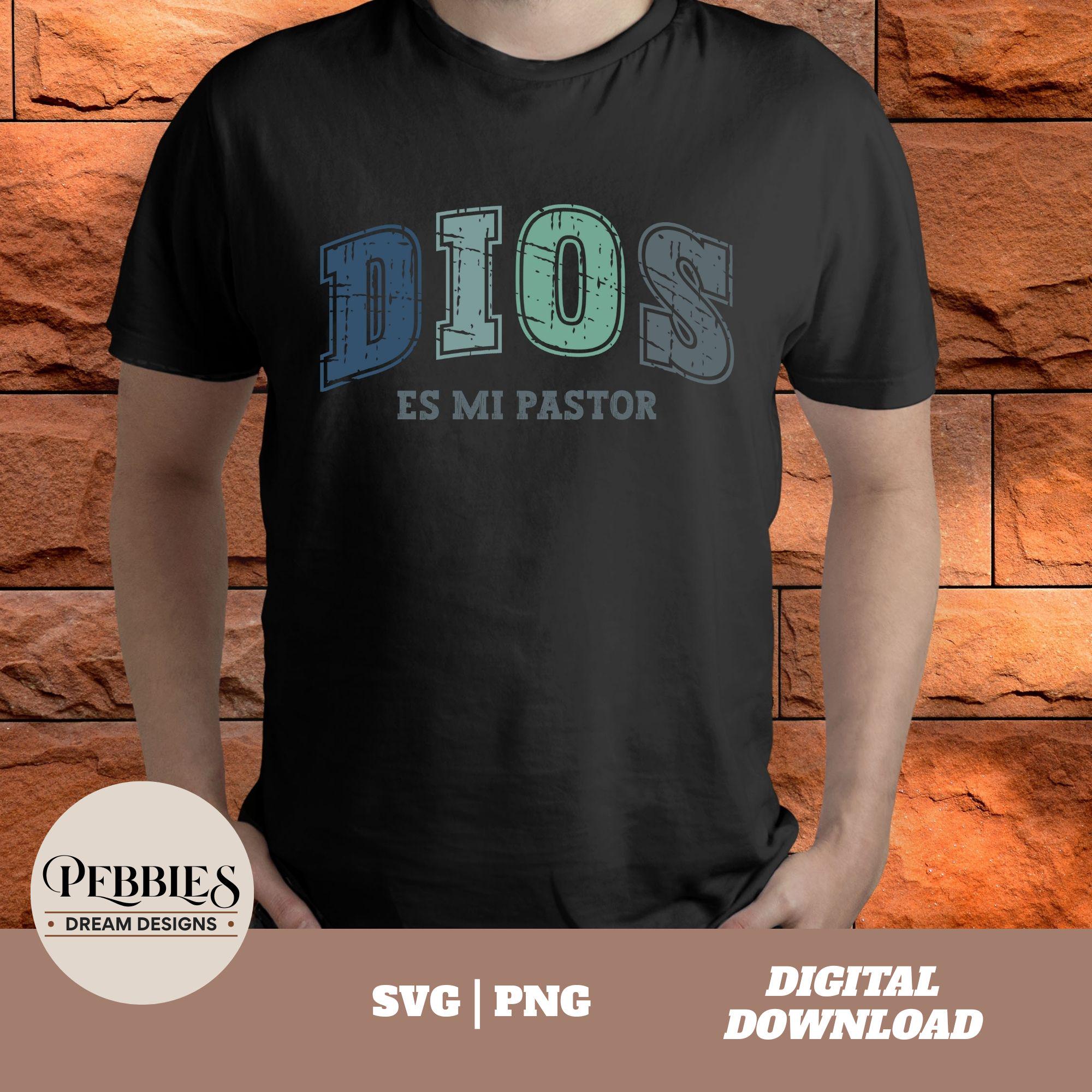 Spanish Christian SVG PNG: Dios Es Mi Pastor Religious Quote Clip Art ...