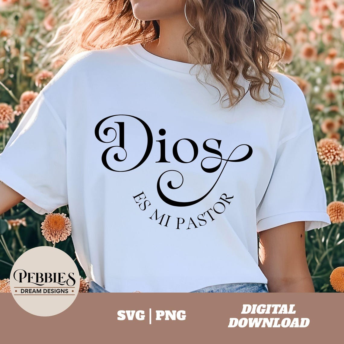 Spanish Christian SVG PNG: Dios Es Mi Pastor Inspirational Religious ...