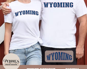 Wyoming SVG PNG Bundle: Three Designs, Clipart, Cut Files, Sublimation Graphics (Digital Download)