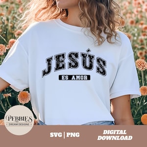 Jesus Es Amor Svg, Frase Cristiana Svg, Frase Biblica Svg, Dicho Cristiano Svg, Spanish Christian Quote, Christian Clipart, PNG Sublimation
