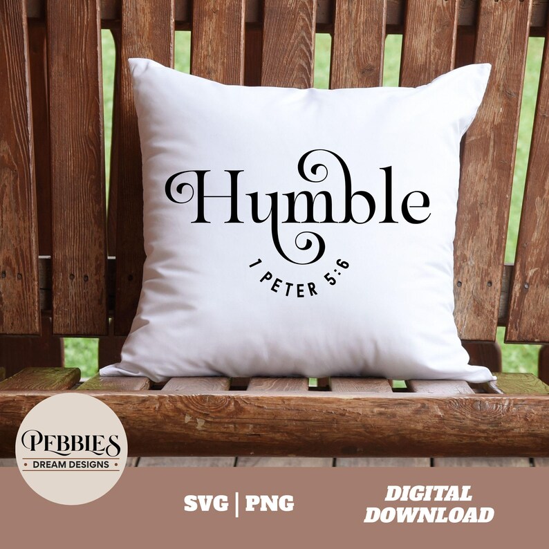 Humilde Svg Humble Christian SVG: Faith PNG File, Inspirational Typography Design ...