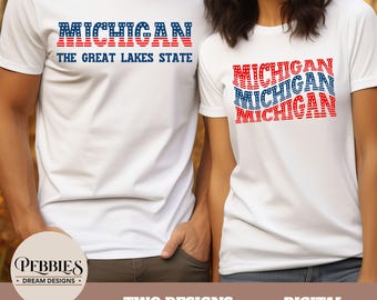 Michigan SVG PNG: Two Designs, Clipart, Cut Files, Sublimation Graphics (Digital Download)