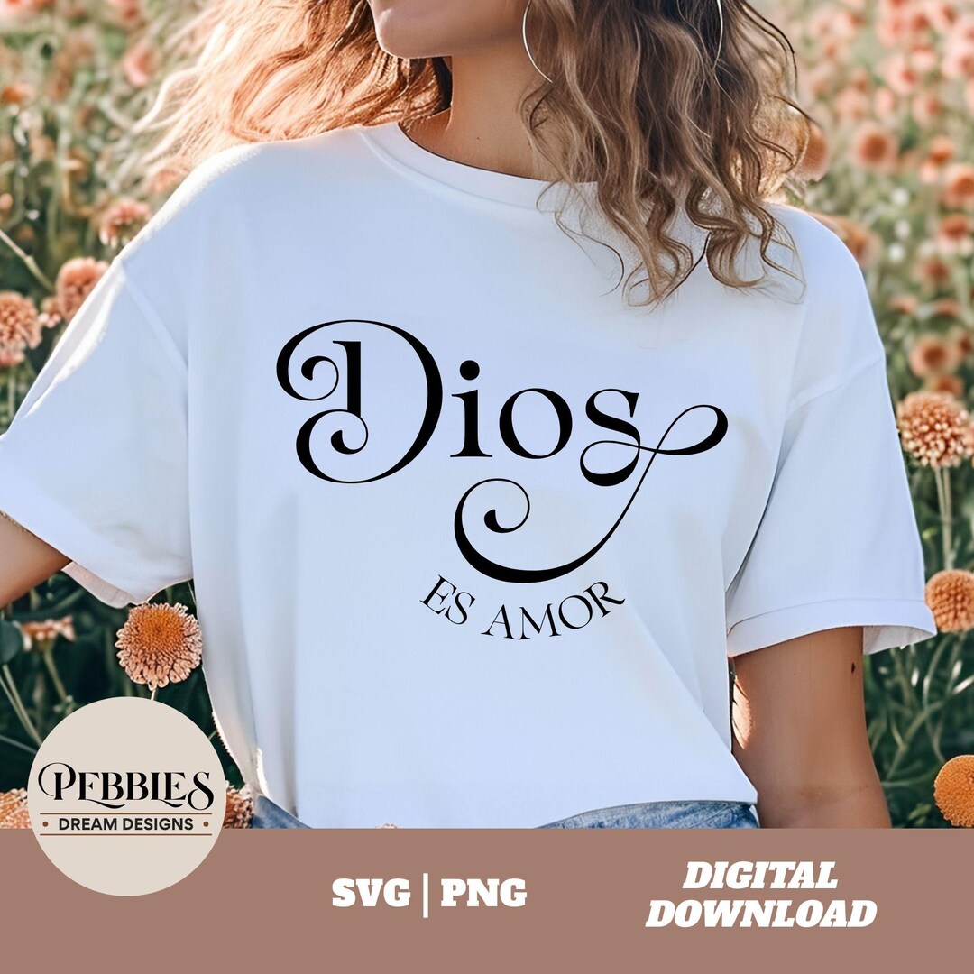 Spanish Christian SVG PNG: Dios Es Amor Bible Quote Clip Art (digital ...