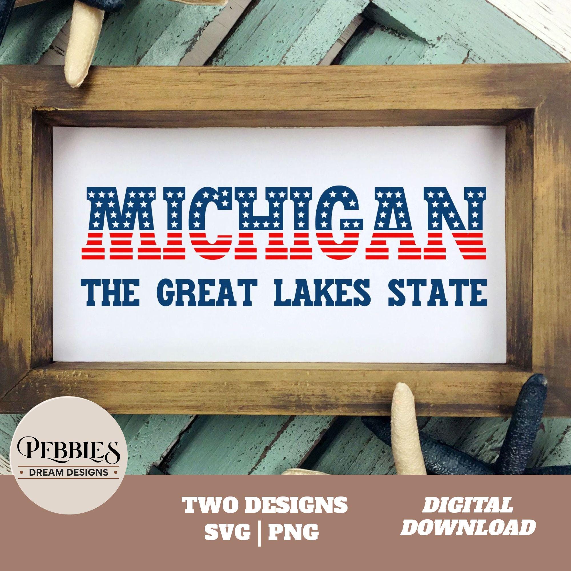 Michigan SVG PNG: Two Designs, Clipart, Cut Files, Sublimation Graphics ...