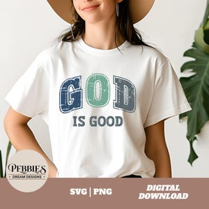 God Is Good SVG PNG: Christian Varsity Scripture Design (Digital Download)