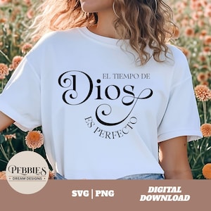 El Tiempo De Dios Es Perfecto Svg, Frase Cristiana Svg, Frase Biblica Svg, Dicho Cristiano Svg, Spanish Christian Quote, Christian Clipart