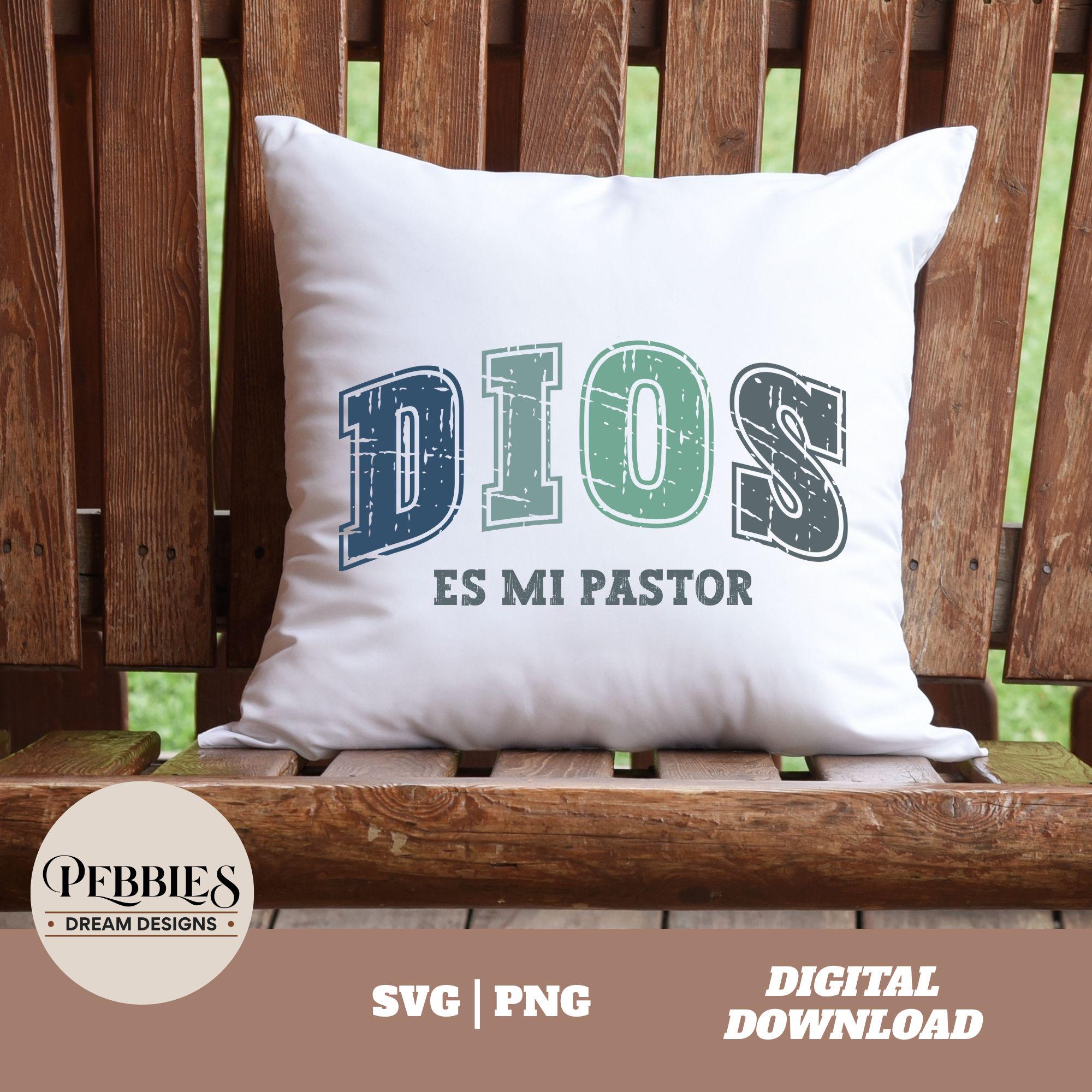 Spanish Christian SVG PNG: Dios Es Mi Pastor Religious Quote Clip Art ...
