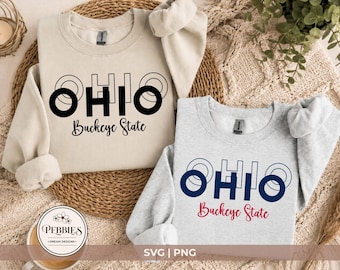 Ohio Buckeye State SVG PNG: Clipart, Cut Files, Sublimation Design (Digital Download)