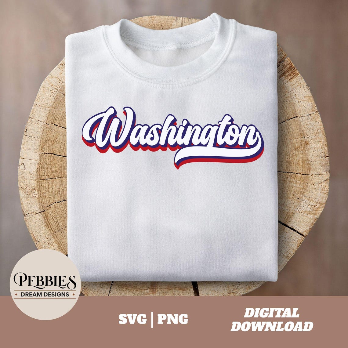Washington SVG PNG: Script, Clipart, Cut Files, Sublimation Design ...