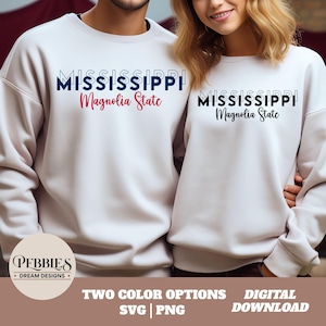 Mississippi Magnolia State SVG PNG:  Patriotic Clip Art (Digital Download)
