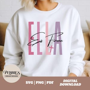 Frase Religiosa Español Svg, Ella Es Firme Svg, Frase Biblica Svg, Frase Cristiana Svg, Spanish Christian Clipart, Christian Phrase PNG
