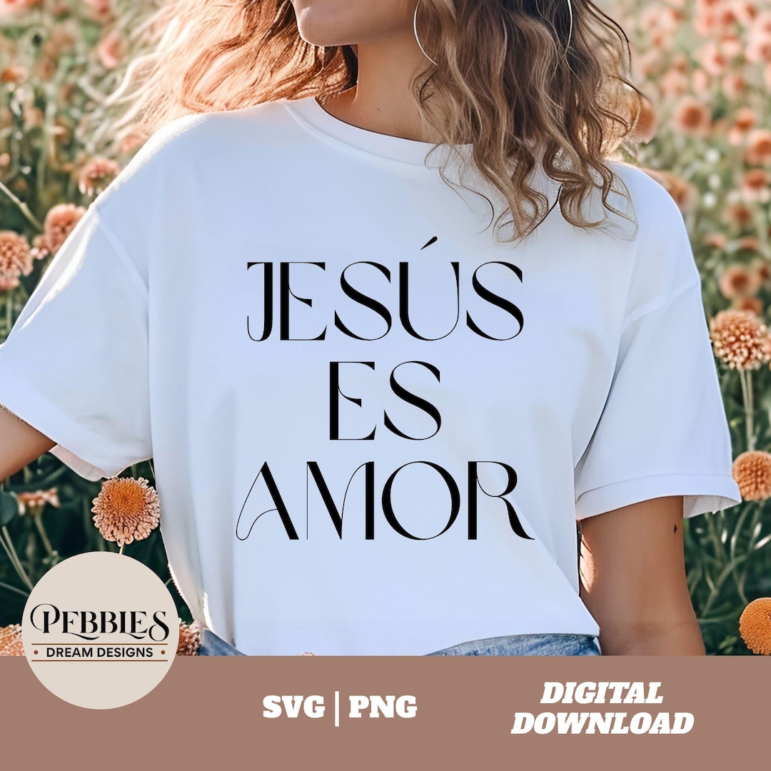 Christian Spanish SVG PNG: Jesus Es Amor Religious Quote Clip Art ...