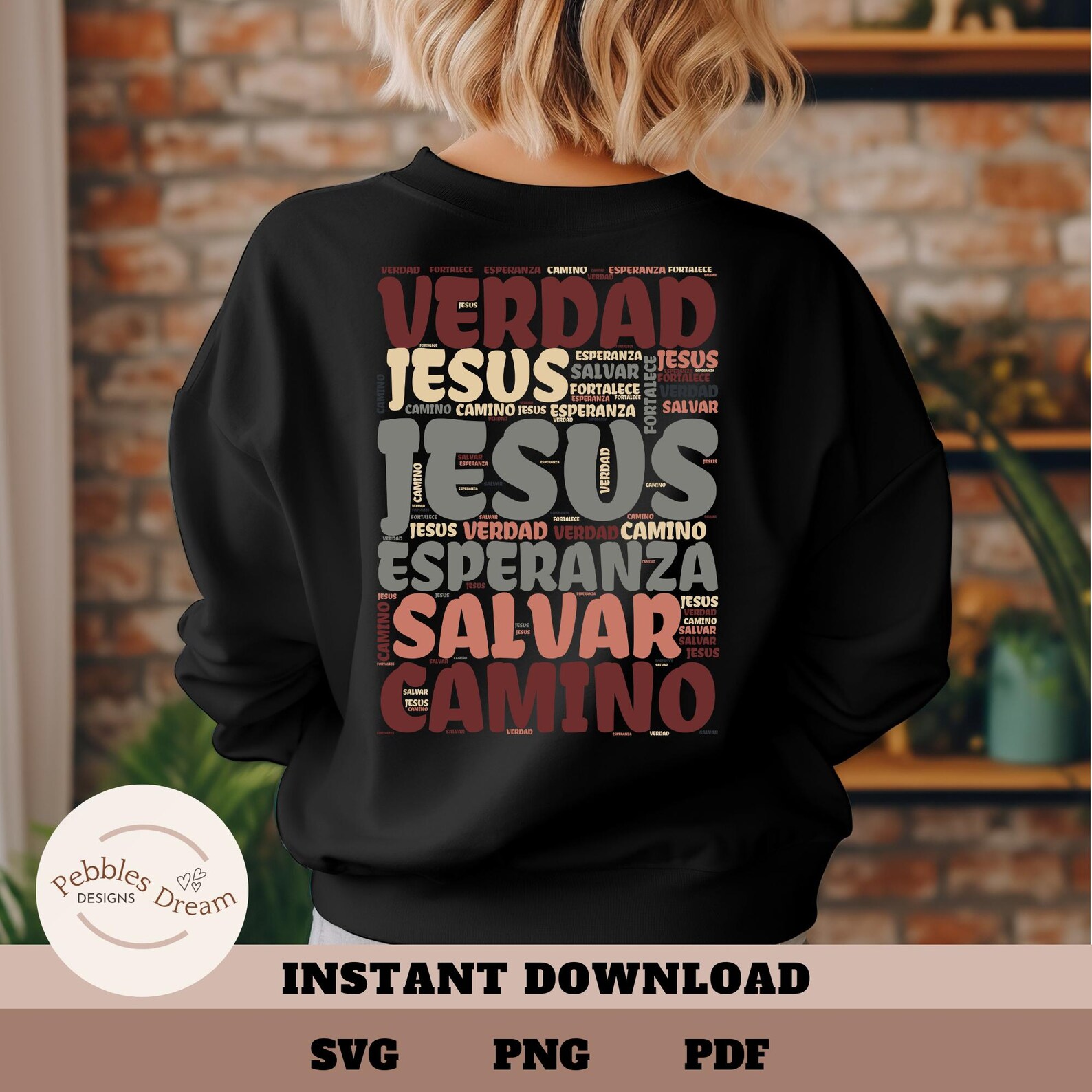 Christian Spanish Word Art Svg, Jesus SVG, Frases Cristiana Svg, Frases ...