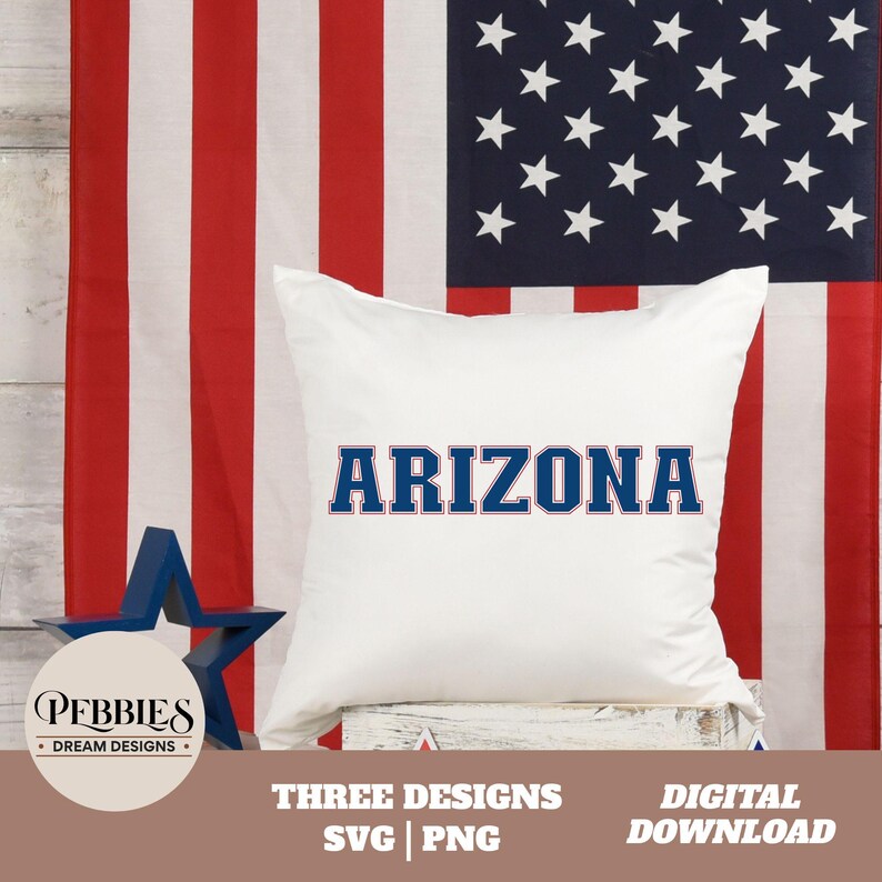 Arizona SVG PNG Bundle: Three Designs, Clipart, Cut Files, Sublimation ...