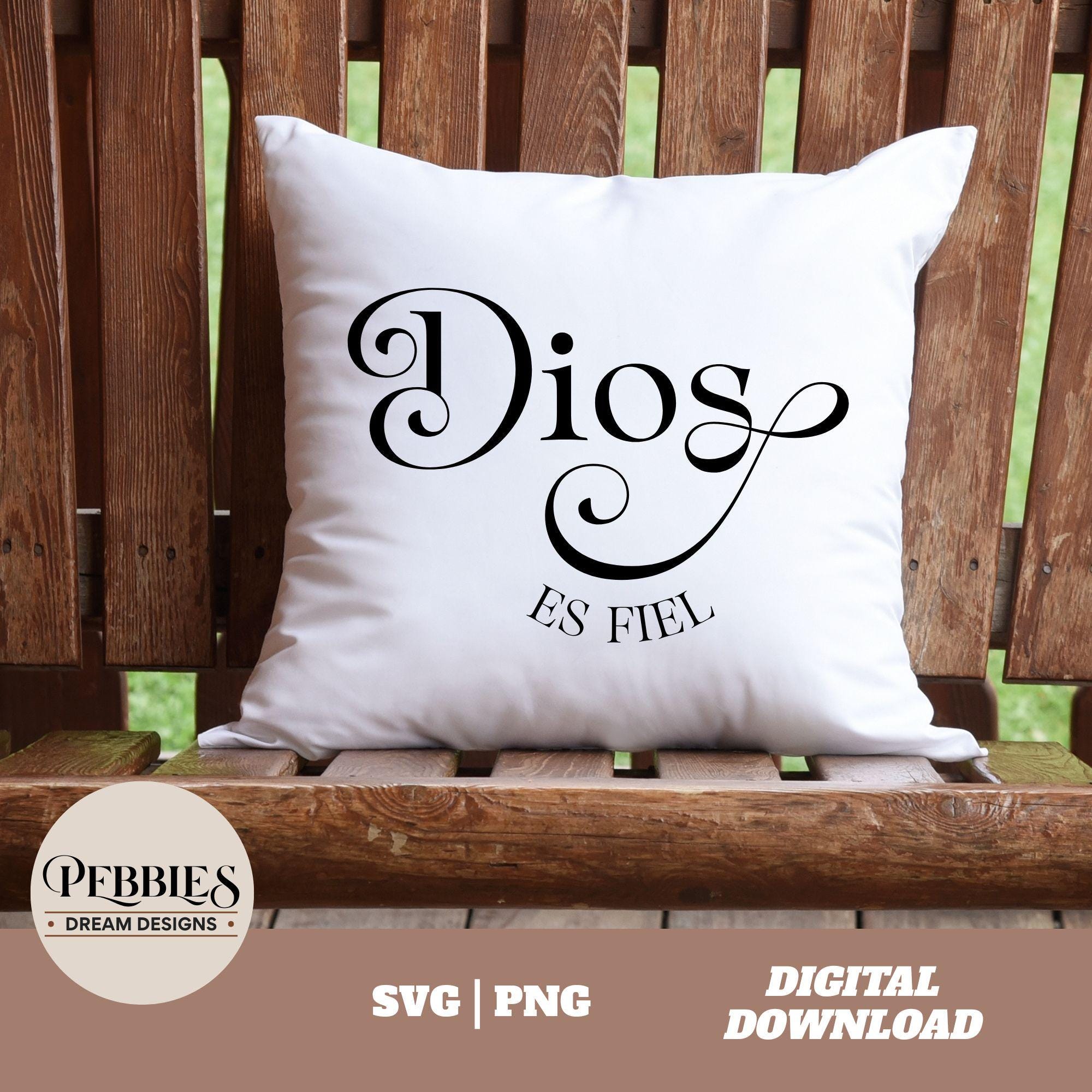 Christian Spanish SVG PNG: Dios Es Fiel Inspirational Religious Quote ...