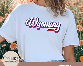 Wyoming SVG PNG: Script, Clipart, Cut Files, Sublimation Design (Digital Download)
