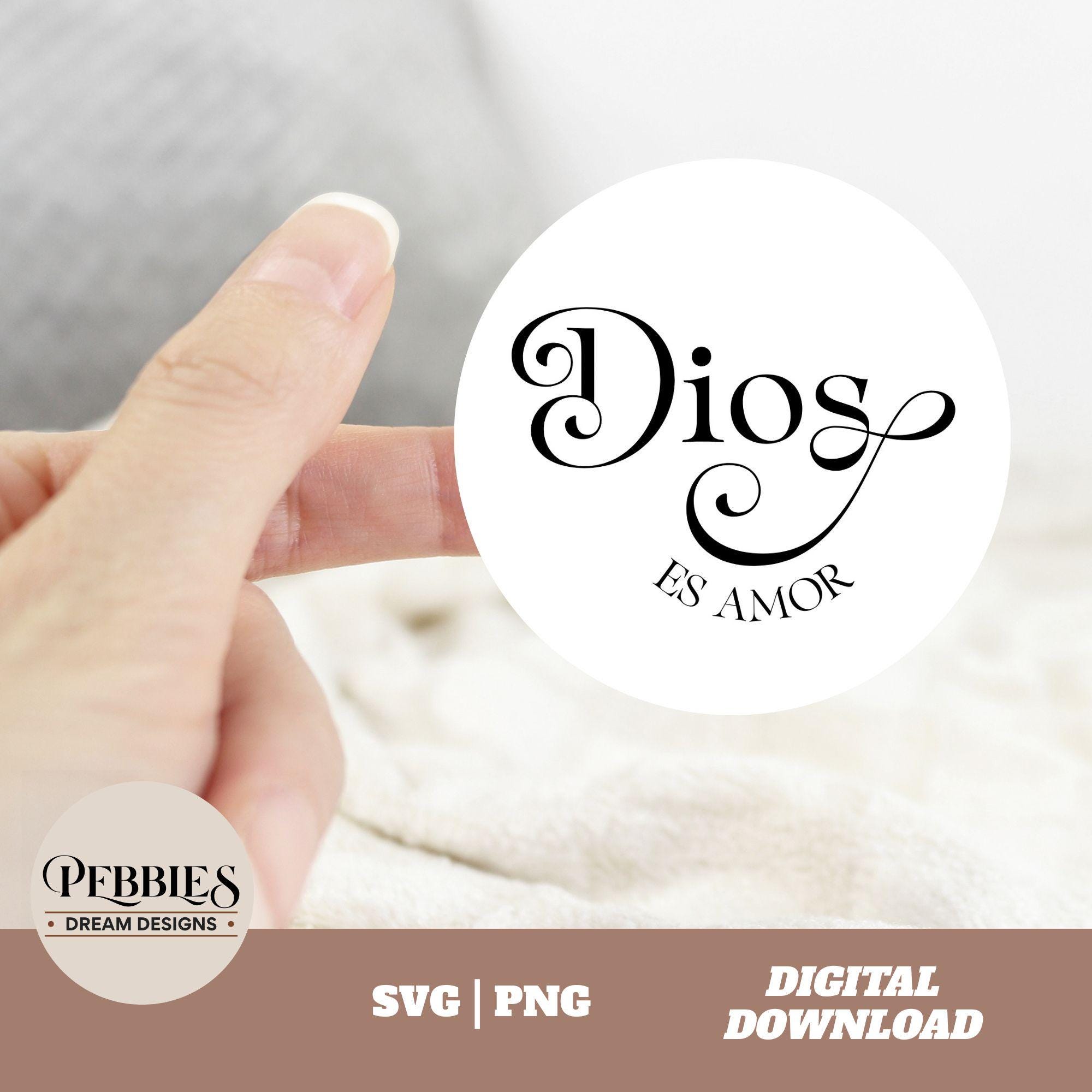 Spanish Christian SVG PNG: Dios Es Amor Bible Quote Clip Art (digital ...