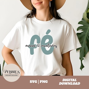 Fe Mueve Montañas Christian Spanish Svg, Bible Verse Spanish Svg, Frase Religiosa Español, Christian Design in Spanish, Christian Clipart