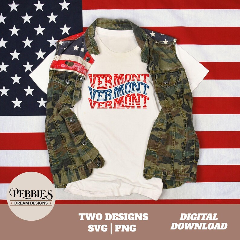 Vermont SVG PNG: Two Designs, Clipart, Cut Files, Sublimation Graphics ...