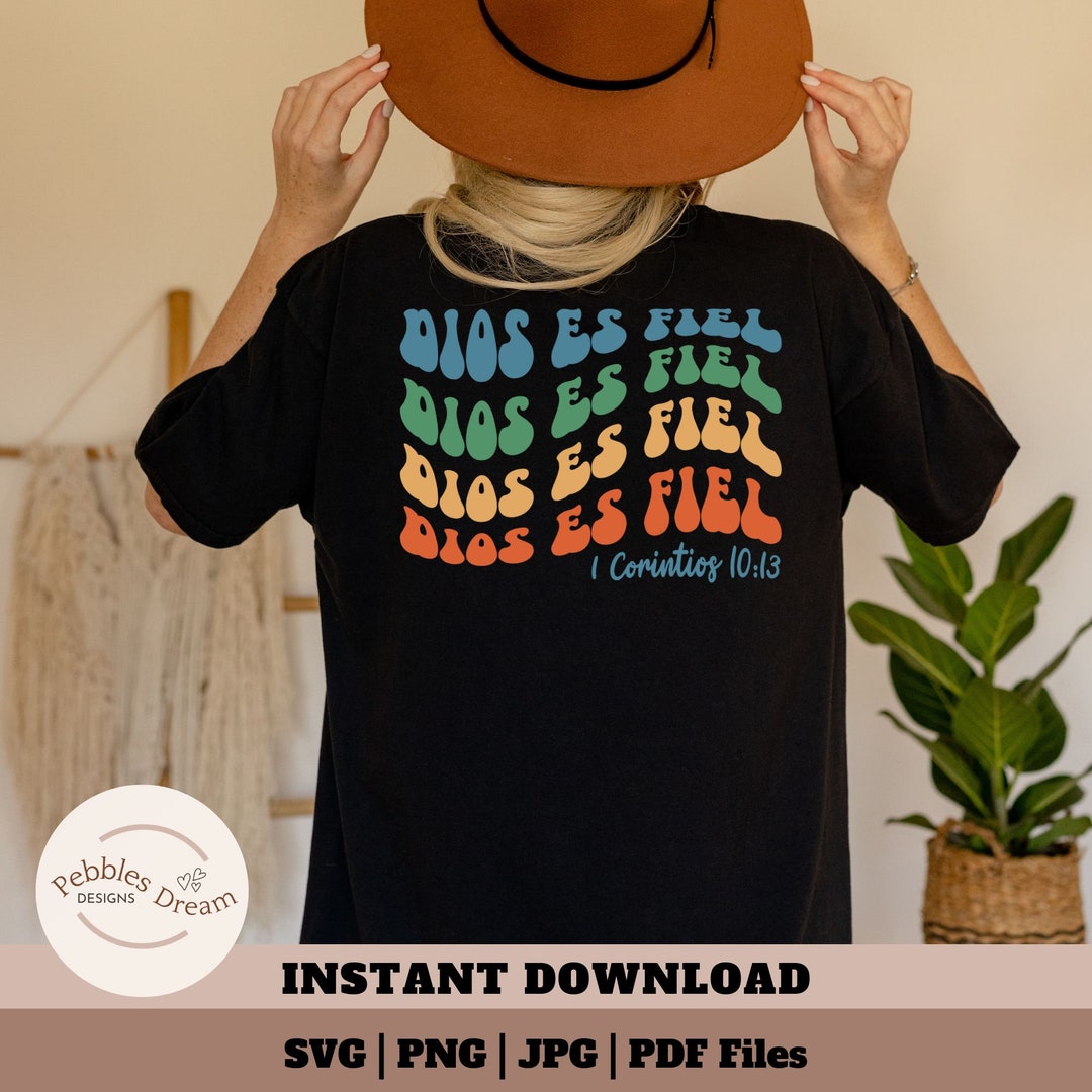 Dios Es Fiel Spanish Png File for Sublimation Bible Verse Svg Etsy