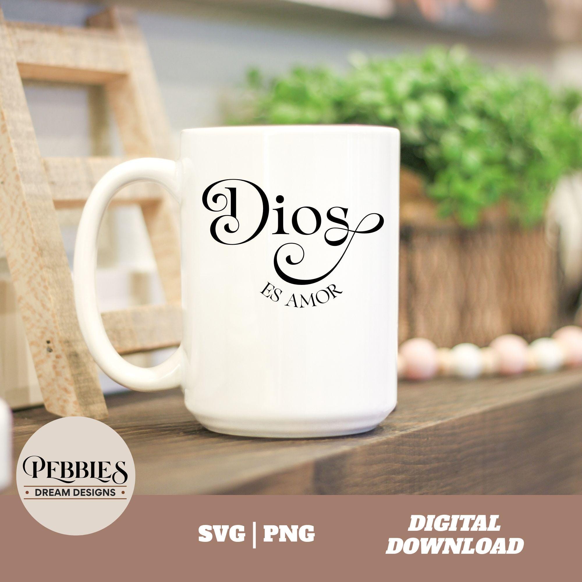 Spanish Christian SVG PNG: Dios Es Amor Bible Quote Clip Art (digital ...