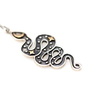 Sterling Silber Schlange Charme himmlische Schlange Anhänger Hexe Charme Hexe Schmuck Schlange Halskette Schlange Halskette Mond Schlange Halskette