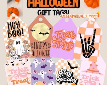 ¡Etiquetas de regalo de Halloween! ¡Etiquetas espeluznantes imprimibles! ¡Descarga instantánea!