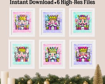 Set de láminas navideñas Cascanueces – Decoración navideña en tonos pastel (Descarga digital)