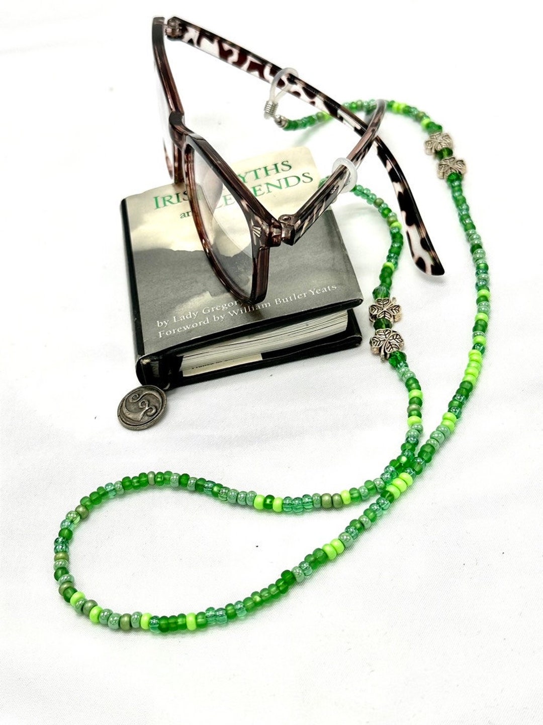 Shamrock Eyeglass Holder Necklace St. Patrick's Day Etsy