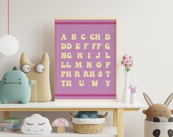 Alphabet,  Welsh, Language, Children's Decor, Learning, Nursery
