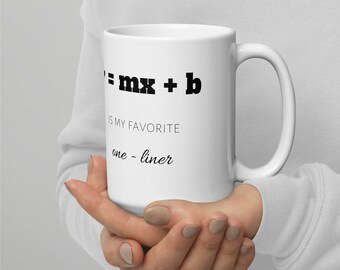 Nerd Geek Math Line Graph Joke Pun Mug 15oz