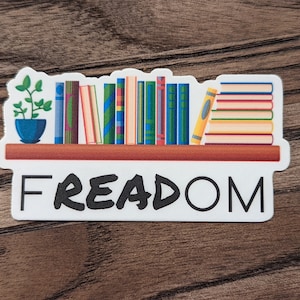Freadom sticker - read vinyl sticker