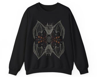 Long Sleeve Sweatshirt &quot;Vampire Bat&quot; Artist Original Halloween Print