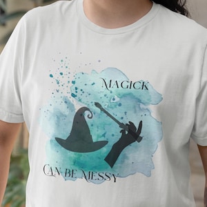 Messy Magic Unisex Tee, Colorful Swirl Graphic T-Shirt, Magical Short Sleeve Shirt, Fantasy Tee, Vibrant Art Top