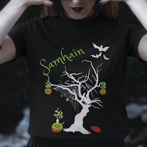 Samhain T-shirt. Poison Apples Tee. Fun Spooky Samhain Unisex Jersey Short Sleeve Tee